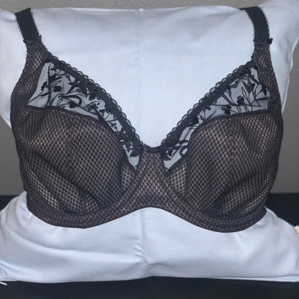 Elomi Charley Side Support Bra, 34I (US), Black